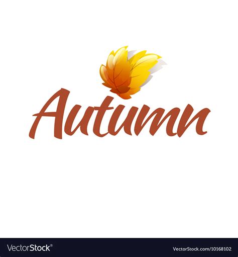Autumn Logo Template Royalty Free Vector Image
