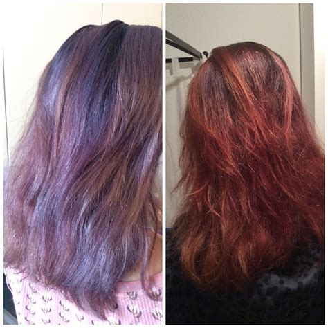 Before and after lush henna marron. Love how healthy the hair gets too