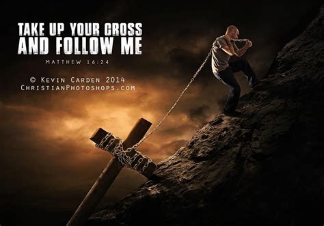 Deny Yourself Take Up Your Cross Follow Me Jesus Christian Posters