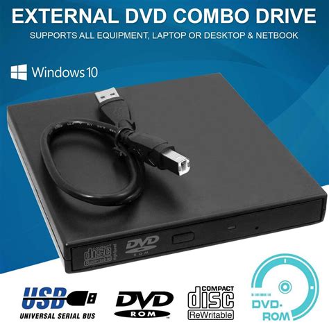 External Cd Burner Rw Dvd Rom Cd Rewriter Dvd Drive Player For Netbook
