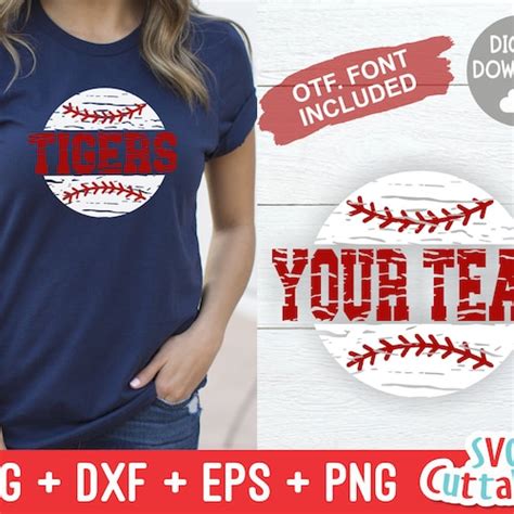 Split Baseball Svg Split Softball Svg Cut File Etsy