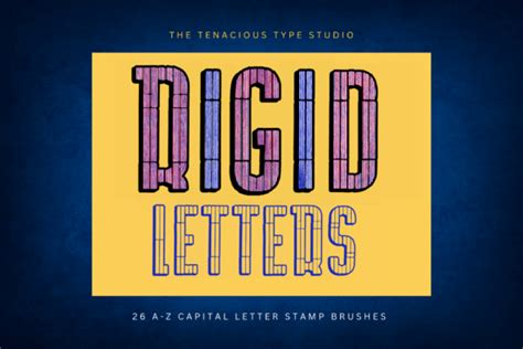 Rigid Letter Stamp Brushes For Procreate Graphic By The Tenacious Type