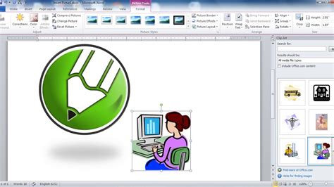 Insert Picture Clip Art And Smart Art In Ms Word In Hindi