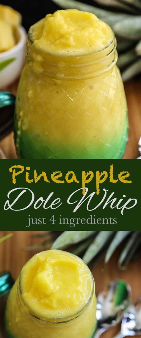 Make my homemade disneyland dole whip recipe with only 2 ingredients and enjoy pineapple whip anytime! Homemade Pineapple Dole Whip