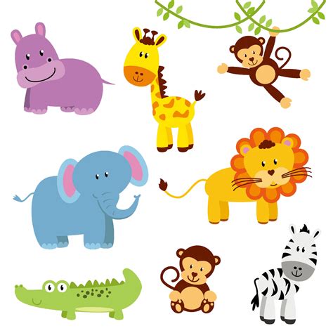 Jungle Cartoon Animal Png Jungle Animals Png Vector Psd And Clipart