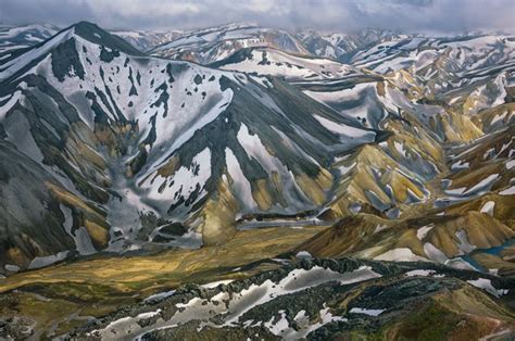 The Colourful Rhyolite Mountains Of The Landmannalaugar Highlands