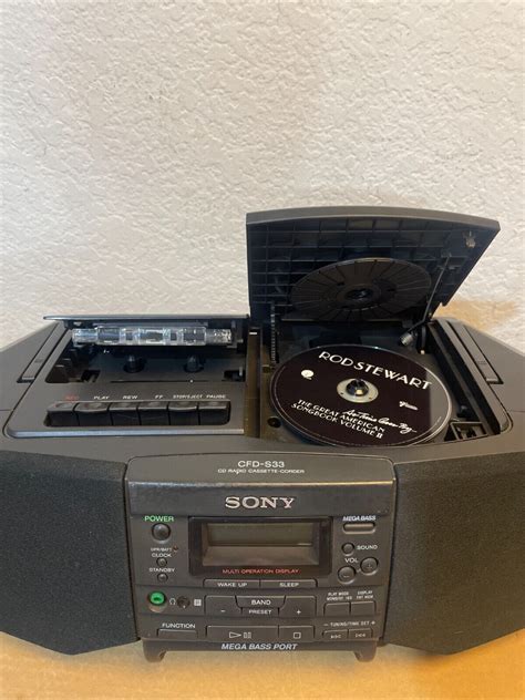 Sony Cfd S33 Cd Amfm Radio Cassette Recorder Mega Bass Boombox Ebay