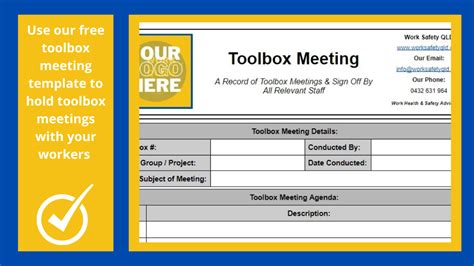 Free Toolbox Meeting Template Work Safety Qld