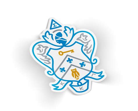 Kkg Kappa Kappa Gamma Crest Sticker Etsy