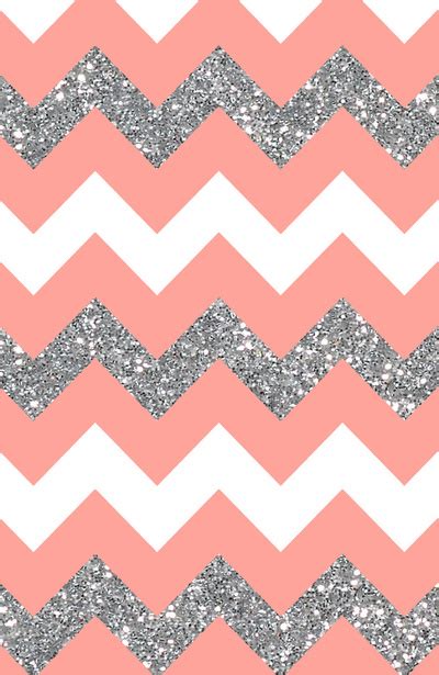 Pink Glitter Chevron Wallpaper