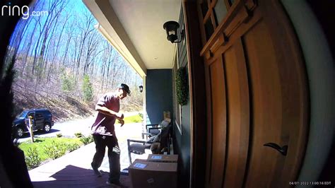 Caught On Camera Porch Pirate Makes Curious Decision After Taking Package
