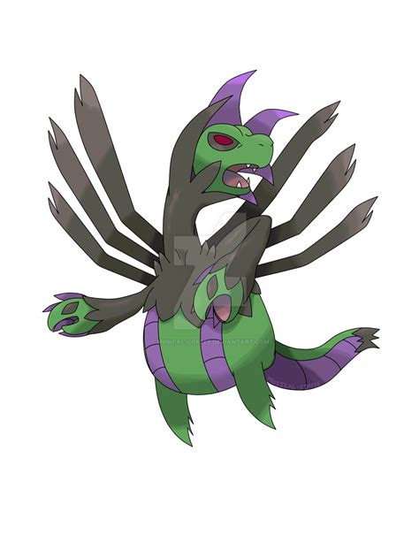 Shiny Hydreigon Sugimori Style First Attempt By Musical Coffee On