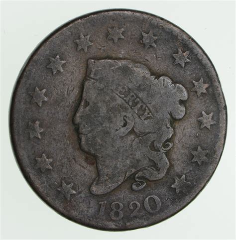 Early 1820 Liberty Head United States Large Cent Tough Coin