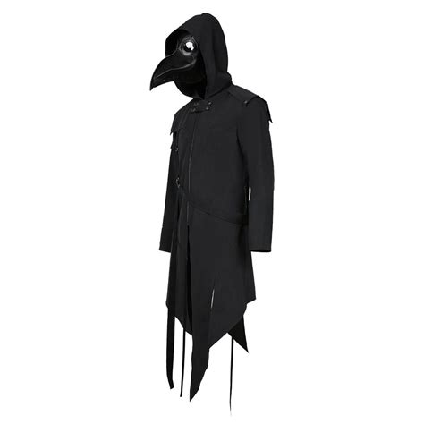 Plague Doctor Men Steampunk Gothic Hooded Jacket Coats Halloween