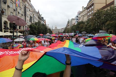 Galerie Prague Pride Prahou Podeváté Prošel Duhový Průvod účast Byla
