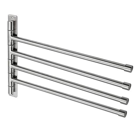 Sumnacon Wall Mounted Swing Towel Bar Silver Stainless Steel Bath