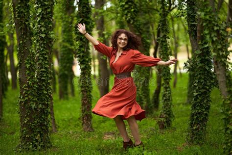 Candid Of A Mature Curly Hair Redhead Woman Stock Photo Image Of