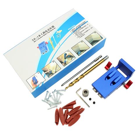 Mini Kreg Style Pocket Hole Jig Kit System For Wood Working And Joinery