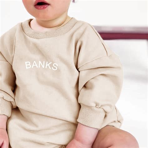 Customized Baby Sweatshirt Romper Personalized Sweatshirt For Infants