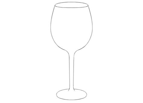 How To Draw A Wine Glass Easy Drawing Art