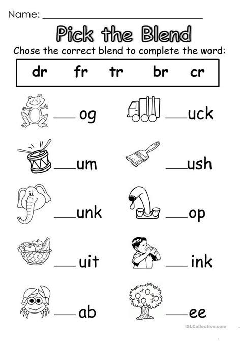 English Worksheets For Kindergarten First Grade Worksheets Phonics