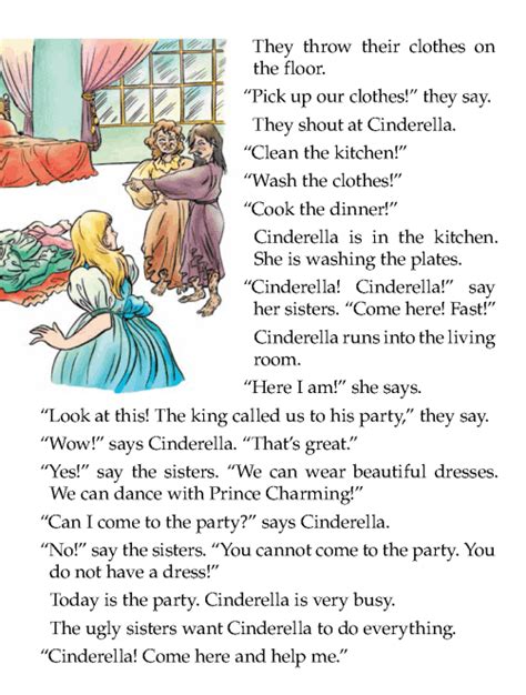 Literature Grade 1 Fairy Tales Cinderella Kids Poems Reading Stories