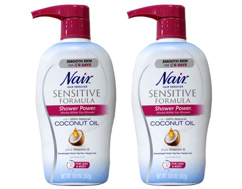 Nair Hair Remover Sensitive Formula Shower Power With Coconut Oil For