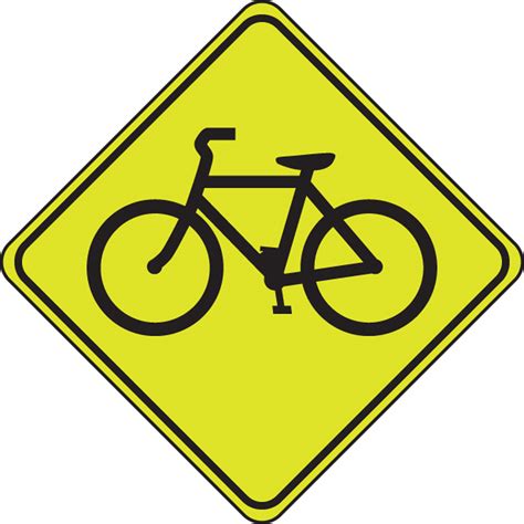 Fluorescent Yellow Green Sign Bicycle Crossing Frw206