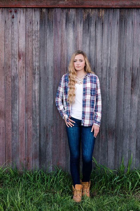 Country Styled High School Senior Pictures On A Farm And Little