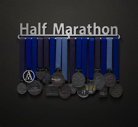 Half Marathon Sport And Running Medal Displays The Original Stainless