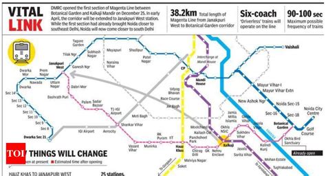Magenta Line Delhi Metro Map Map Of World