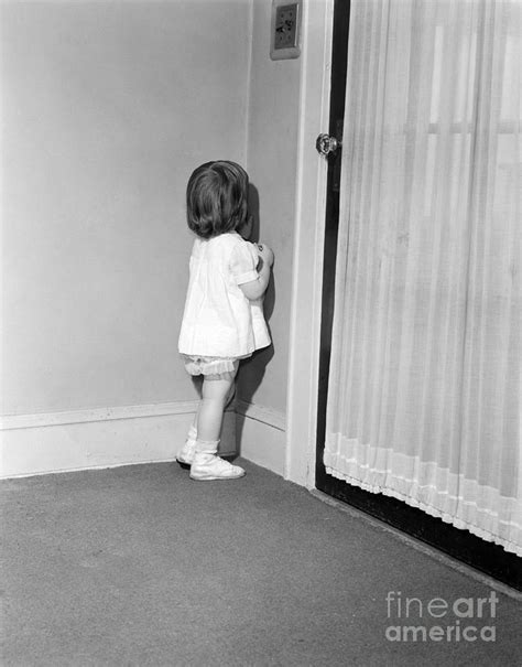 Little Girl In Time Out C1950 60s Photograph By Debrockeclassicstock