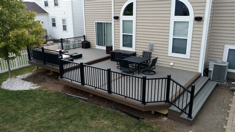Timbertech Deck In Grove City Oh Deck Stair Railing Small Outdoor