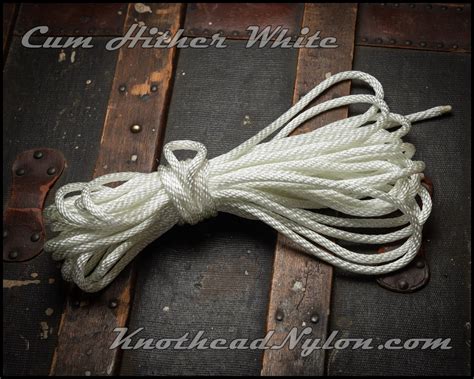 Cum Hither White Knot Head Nylon Bondage Rope Rope Bondage Bdsm