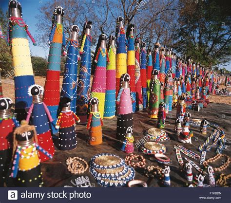 Ndebele Beadwork Stall On Side Of Road Epopi And Arts And Crafts