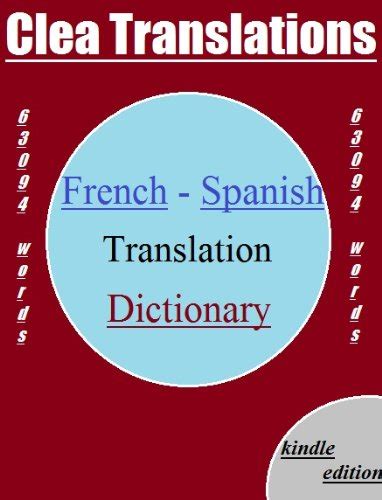 French To Spanish Dictionary French Edition Ebook Clea Translations