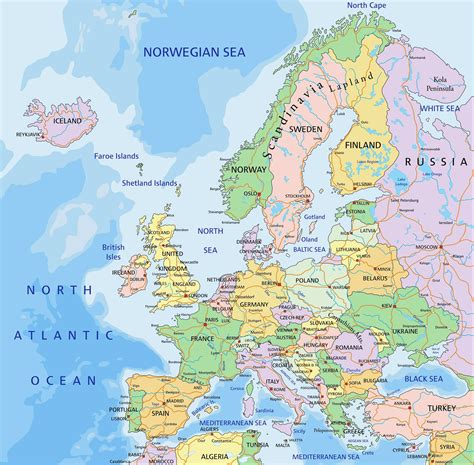 Arriba Imagen De Fondo Mapa Politico De Europa Con Nombres Lleno