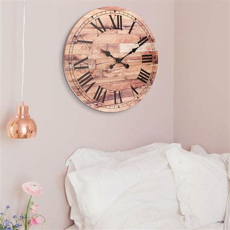 18 Roman Numeral Wooden Mdf Wall Clock Stonebriar Collection