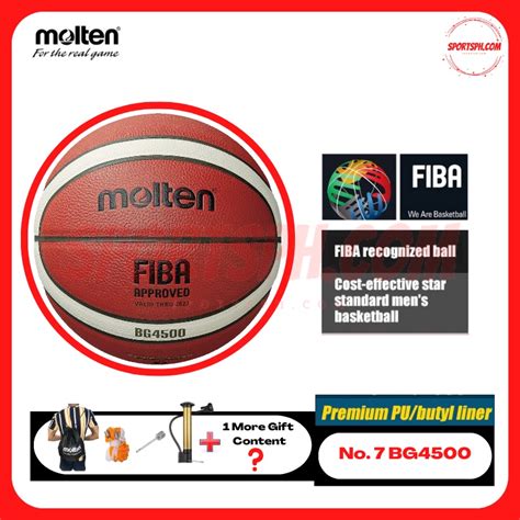 Molten Bg4500 Size 7 Basketball Ball Fiba Approved Pu Composite Leather