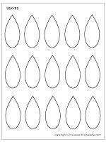Leaves | Printable Templates & Coloring Pages | FirstPalette.com | Leaf
