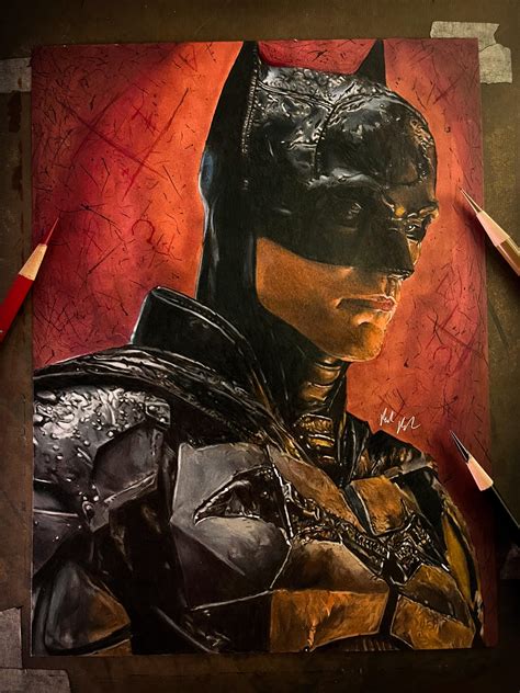 Fan Art My Colored Pencil Drawing Of Batman Rdccomics
