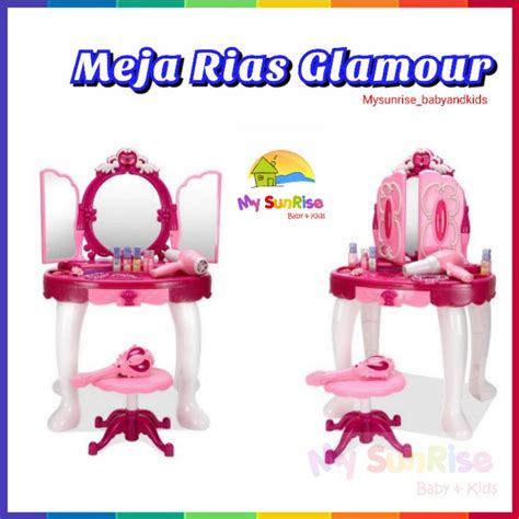 Jual Keren Mainan Meja Rias Glamour Mirror Remote Control Meja