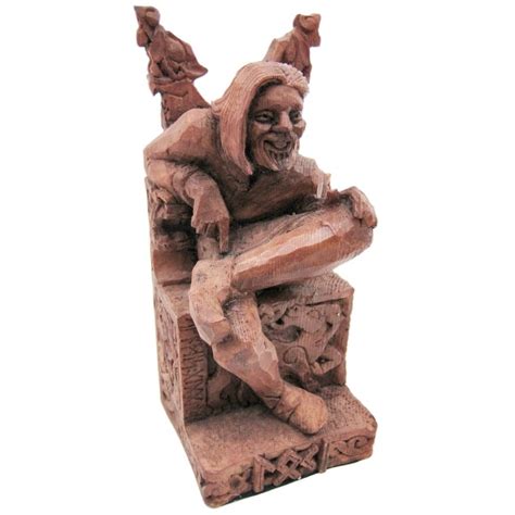 Shop Norse God Loki Wood Finish Statue Pagan Trickster Brown Free