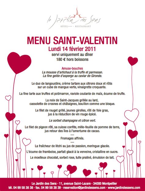 La Saint-Valentin, gourmande et romantique au Jardin des Sens | Chefs