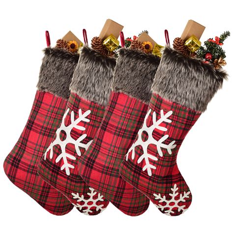 And as they say, it's the most wonderful time of the year i agree 100%! Coolmade 4 Pack Red Christmas Stocking - 18 Inch Burlap ...