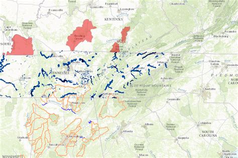 State Aquatic Cosnervation Priority Areas In The Tenneessee River Basin