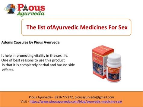 ayurvedic medicines for sex