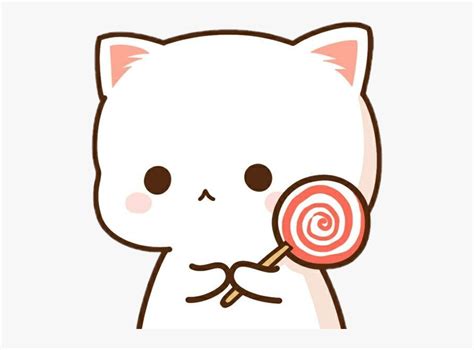 Freetoedit Cute Kawaii Cat Couple Lollipop Love