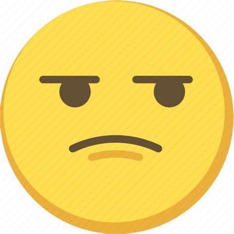 Emoji Emoticon Emotion Expression Grumpy Smiley Icon Download On