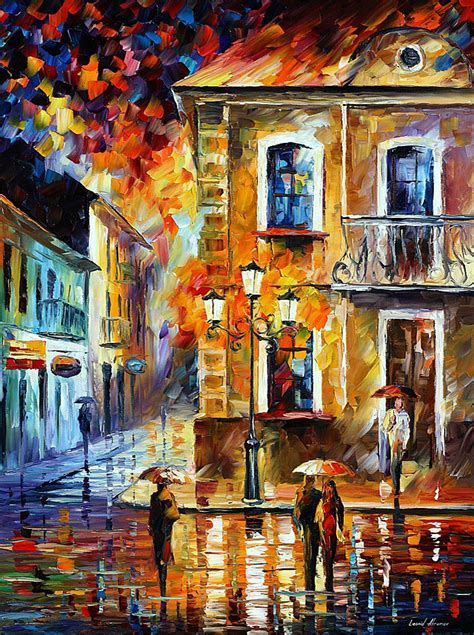 Charming Night — Palette Knife Oil Painting On Canvas